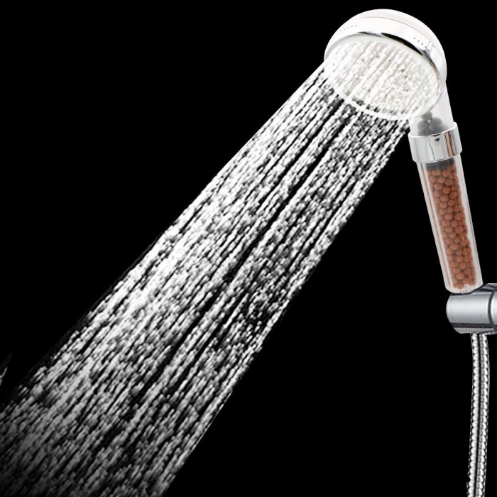 Filtered Hand Held Shower Head Filtration System Help Reduces hair loss. Rainfall Spa Water Saving, Negative Ionic Ion Flow Filter Handheld Shower head. Purifies Water, Remove Chlorine