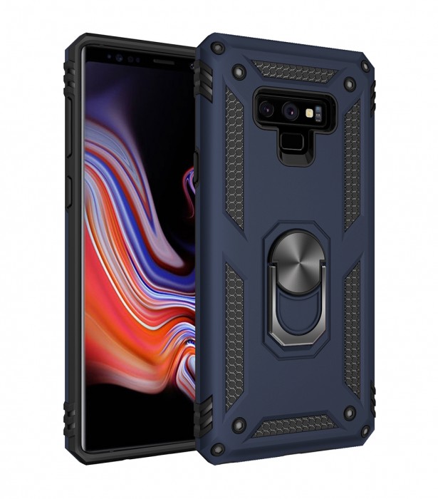Cubix Samsung Galaxy Note 9 Case, Robot Series Back Cover Scratch Free Slim Hybrid Defender Bumper shock proof Case Cover With Kick Stand (Blue)