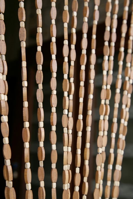 Natural Bamboo & Wood Beaded Curtain Handmade High-Natural Wood Beaded Door Beads-Doorway Curtain