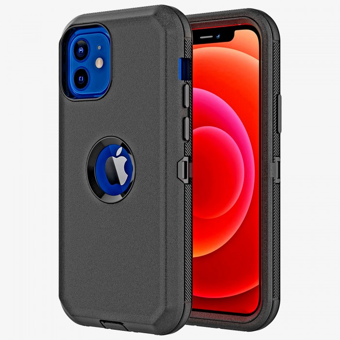 Cubix DEFENDER SERIES Case for Apple iPhone 11 - BLACK 360 Degree Case Protects Front and Back