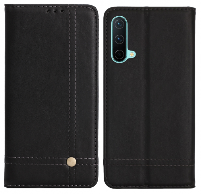 CUBIX Leather Case for OnePlus Nord CE 5G Classic Leather Wallet Cases Slim Folio Book Cover with Credit Card Slots, Cash Pocket, Stand Holder, Magnet Closure (Black)