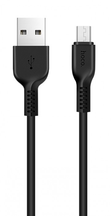 hoco USB Fast Charging Mico Usb Data Cable For Android Mobiles For Mi redmi Samsung Sony Moto Lenovo Size 3 FT Black