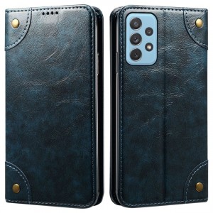 Cubix Flip Cover for Samsung Galaxy A72 Case Premium Luxury Leather Wallet Folio Case Magnetic Closure Flip Cover with Stand and Credit Card Slot (Blue)