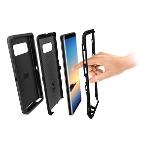 Cubix DEFENDER SERIES Case for Samsung Galaxy Note 8 - BLACK 360 Degree Case Protects Front and Back