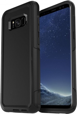 Cubix DEFENDER SERIES Case for Samsung Galaxy S8 plus / Galaxy S8+ - BLACK 360 Degree Case Protects Front and Back