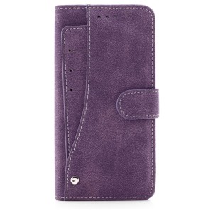 CUBIX Flip Cover for Samsung Galaxy S8+, Galaxy S8 Plus Slide Out Wallet Pouch Leather Case All In-One Wallet Case with Credit Card ID Holder Money Pocket Heavy Duty Protective Cover (PURPLE)