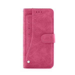 CUBIX Flip Cover for Apple iPhone 6 Plus, Apple iPhone 6s Plus Slide Out Wallet Pouch Leather Case All In-One Wallet Case with Credit Card ID Holder Money Pocket Heavy Duty Protective Cover (PINK)