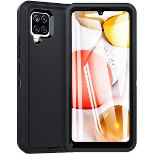 Cubix DEFENDER SERIES Case for Samsung Galaxy M42 5G - BLACK 360 Degree Case Protects Front and Back