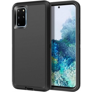 Cubix DEFENDER SERIES Case for Samsung Galaxy S20 Plus - BLACK 360 Degree Case Protects Front and Back