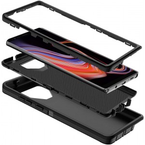Cubix DEFENDER SERIES Case for Samsung Galaxy Note 9 - BLACK 360 Degree Case Protects Front and Back