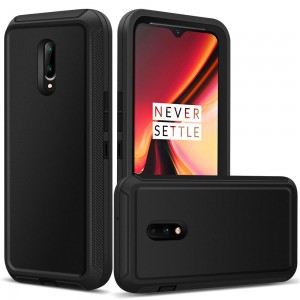 Cubix DEFENDER SERIES Case for Oneplus 7 / One Plus 7 / 1+7 - BLACK 360 Degree Case Protects Front and Back
