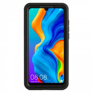 Cubix DEFENDER SERIES Case for Huawei P30 Lite - BLACK 360 Degree Case Protects Front and Back