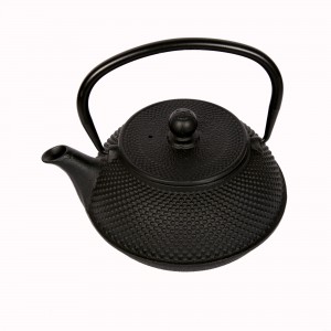 Dr. Domum Japanese Cast Iron Teapot Kettle with Stainless Steel Infuser / Straine 27 Ounce ( 800 ml ) Black