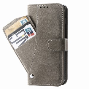 CUBIX Flip Cover for Apple iPhone 11 Pro Slide Out Wallet Pouch Leather Case All In-One Wallet Case with Credit Card ID Holder Money Pocket Heavy Duty Protective Cover (KHAKI)