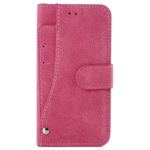 CUBIX Flip Cover for Apple iPhone 6, Apple iPhone 6s Slide Out Wallet Pouch Leather Case All In-One Wallet Case with Credit Card ID Holder Money Pocket Heavy Duty Protective Cover (PINK)