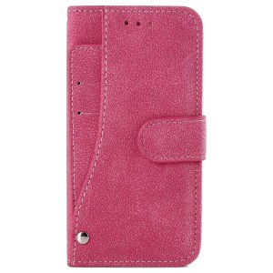 CUBIX Flip Cover for Apple iPhone 7, Apple iPhone 8 Slide Out Wallet Pouch Leather Case All In-One Wallet Case with Credit Card ID Holder Money Pocket Heavy Duty Protective Cover (PINK)
