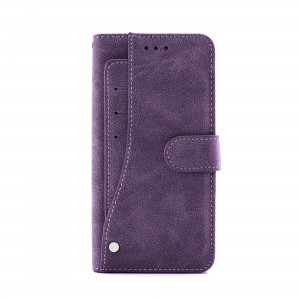 CUBIX Flip Cover for Apple iPhone 6 Plus, Apple iPhone 6s Plus Slide Out Wallet Pouch Leather Case All In-One Wallet Case with Credit Card ID Holder Money Pocket Heavy Duty Protective Cover (PURPLE)