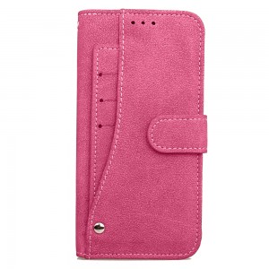 CUBIX Flip Cover for Samsung Galaxy S8+, Galaxy S8 Plus Slide Out Wallet Pouch Leather Case All In-One Wallet Case with Credit Card ID Holder Money Pocket Heavy Duty Protective Cover (PINK)