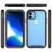 Cubix Apple iPhone 11 Case With Front Frame, 360 Full Body Protective Back Cover Support Wireless Charging, Heavy Duty Dropproof Case (Black/Clear)