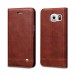 Samsung Galaxy S7 edge Case, CUBIX Leather Case for Samsung Galaxy S7 Edge Classic Leather Wallet Cases Slim Folio Book Cover with Credit Card Slots, Cash Pocket, Stand Holder, Magnet Closure (Brown)