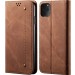 Cubix Denim Flip Cover for Apple iPhone 11 Pro Case Premium Luxury Slim Wallet Folio Case Magnetic Closure Flip Cover with Stand and Credit Card Slot (Brown)