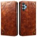 Cubix Flip Cover for Samsung Galaxy A32 Case Premium Luxury Leather Wallet Folio Case Magnetic Closure Flip Cover with Stand and Credit Card Slot (Brown)