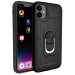 Cubix Apple iPhone 11 Case, Spiral Ring Back Cover Scratch Free Slim Hybrid Defender Bumper shock proof Case Cover With Ring Kick Stand (Black)