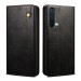 Cubix Flip Cover for OnePlus Nord CE 5G, Handmade Leather Wallet Case with Kickstand Card Slots Magnetic Closure for OnePlus Nord CE 5G (Black)