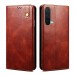 Cubix Flip Cover for OnePlus Nord CE 5G, Handmade Leather Wallet Case with Kickstand Card Slots Magnetic Closure for OnePlus Nord CE 5G (Brown)