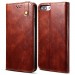 Cubix Flip Cover for Apple iPhone 8 Plus / iPhone 7 Plus, Handmade Leather Wallet Case with Kickstand Card Slots Magnetic Closure for Apple iPhone 8 Plus / iPhone 7 Plus (Brown)
