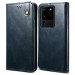 Cubix Flip Cover for Samsung Galaxy S20 Ultra, Handmade Leather Wallet Case with Kickstand Card Slots Magnetic Closure for Samsung Galaxy S20 Ultra (Navy Blue)