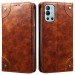 Cubix Flip Cover for OnePlus 9R 5G Case Premium Luxury Leather Wallet Folio Case Magnetic Closure Flip Cover with Stand and Credit Card Slot (Brown)